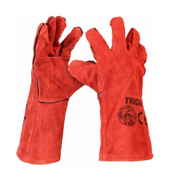 GUANTE SOLDADOR ROJO 35 CMS