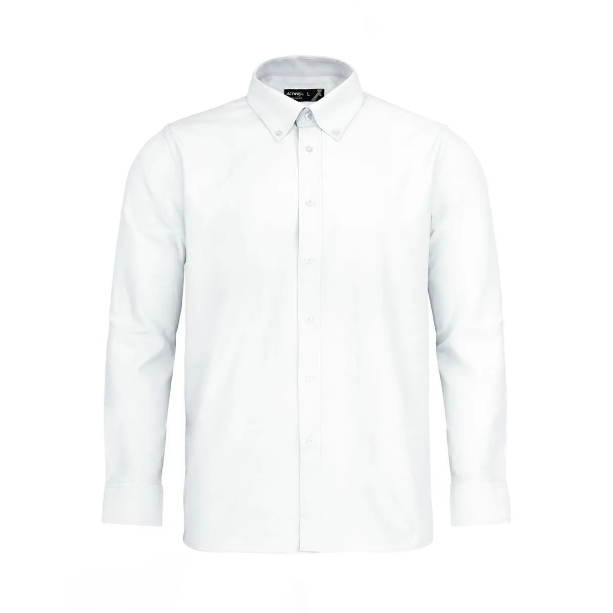 CAMISA ACTIVEX OXFORD MANGA LARGA BLANCA UV