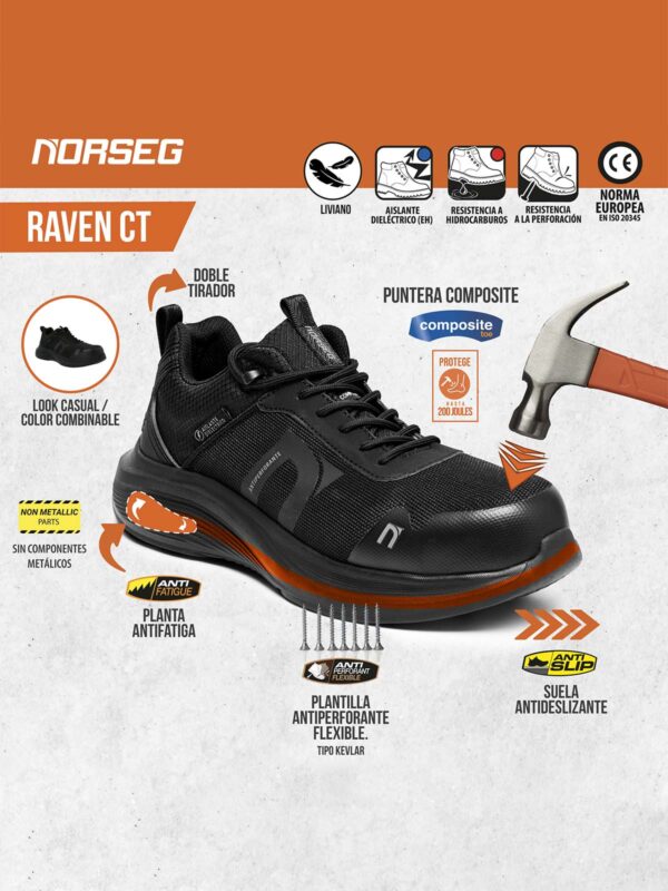 ZAPATILLA DE SEGURIDAD NORSEG RAVEN - Imagen 8