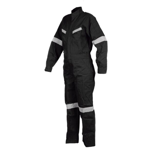 OVEROL PILOTO CANVAS NEGRO CON REFLECTANTE - Imagen 2