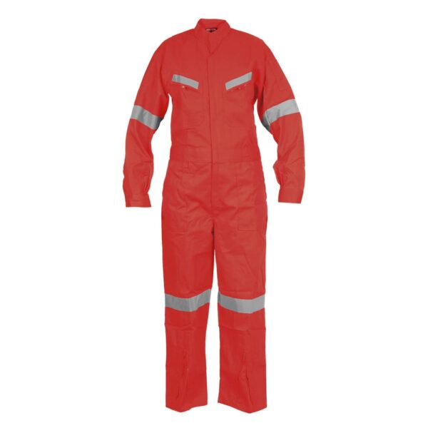 OVEROL PILOTO POPLIN ROJO CON REFLECTANTE