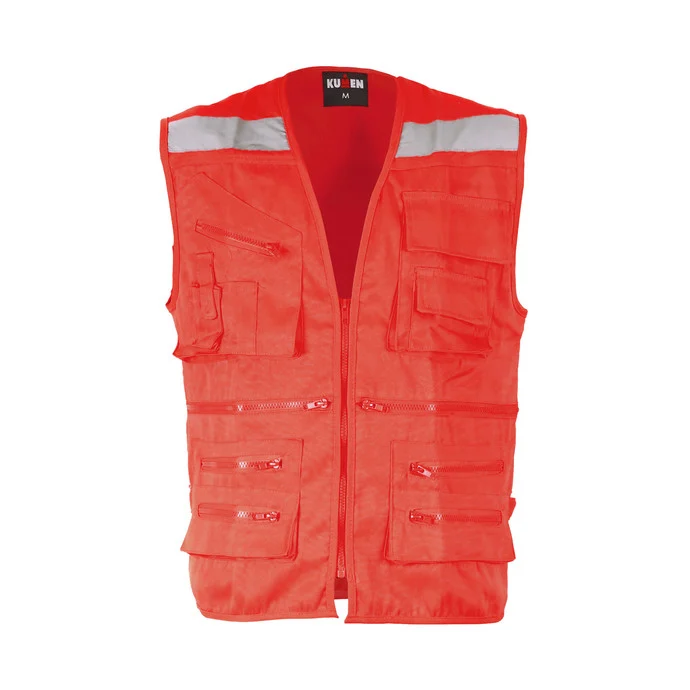 CHALECO GEOLOGO CANVAS ROJO