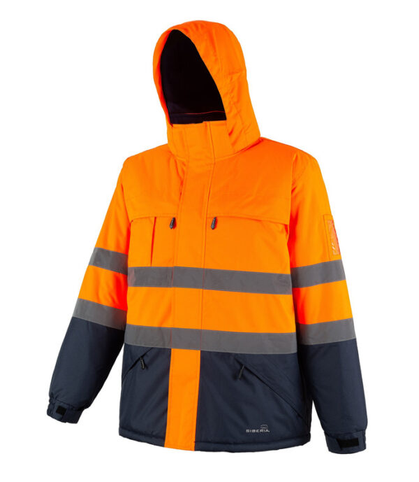 PARKA ALTA VISIBILIDAD NEBRASKA NARANJO AZUL - Imagen 2