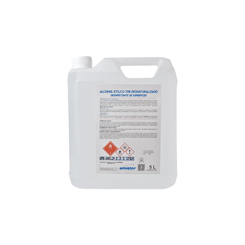 ALCOHOL ETILICO WINKLER 70 % 5 LTS