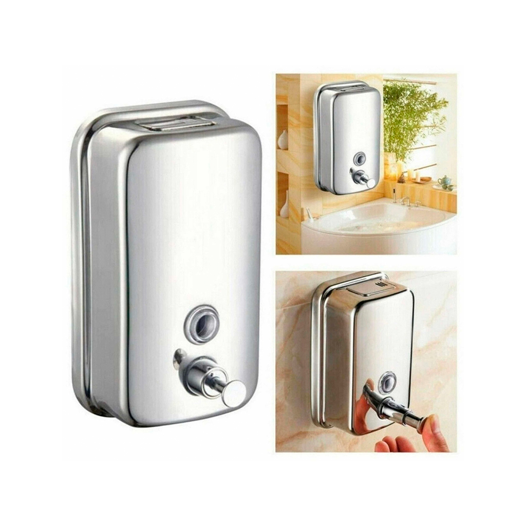 DISPENSADOR DE JABON A MURO INOX. 800 CC