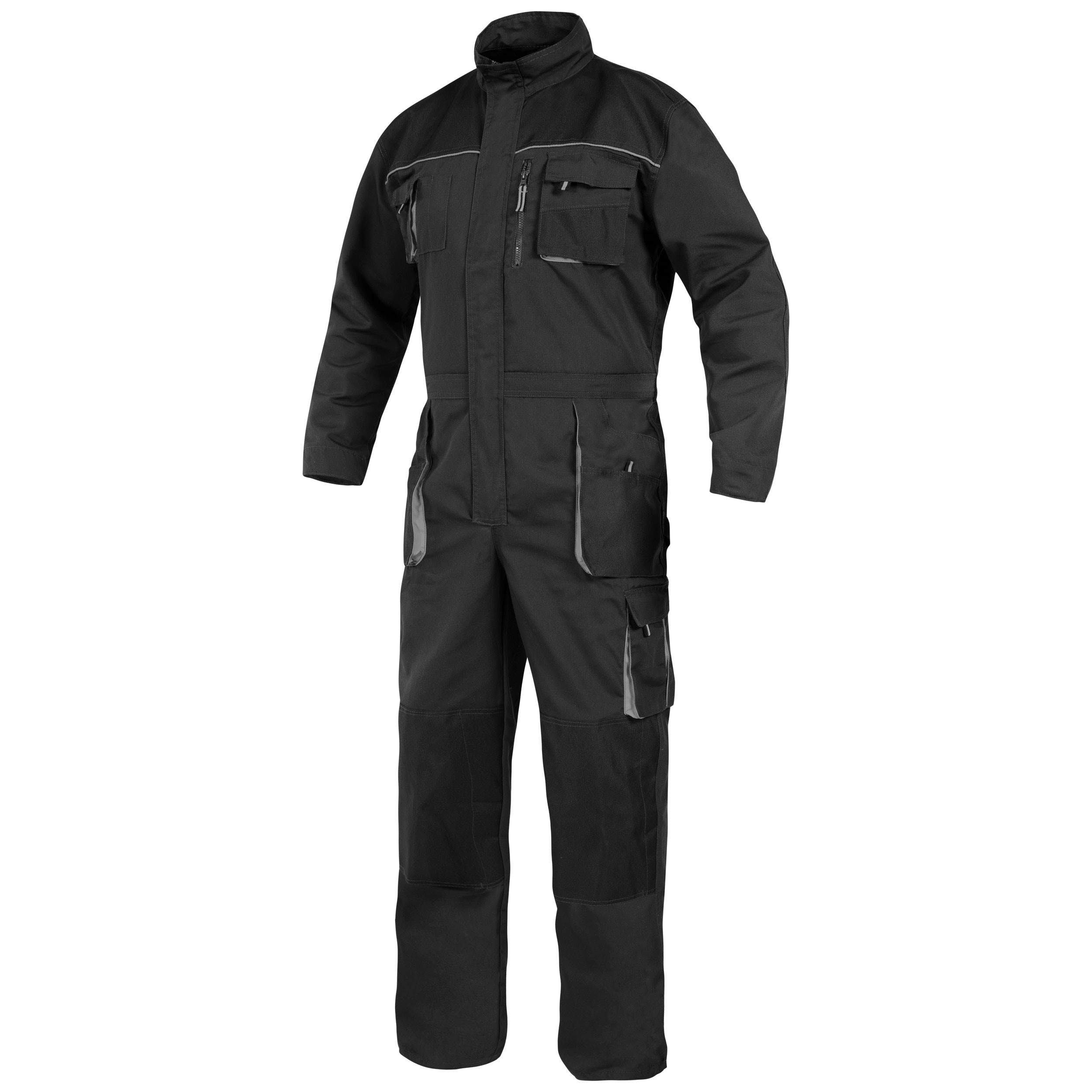 OVEROL CAVAS ACTIUM GRIS NEGRO