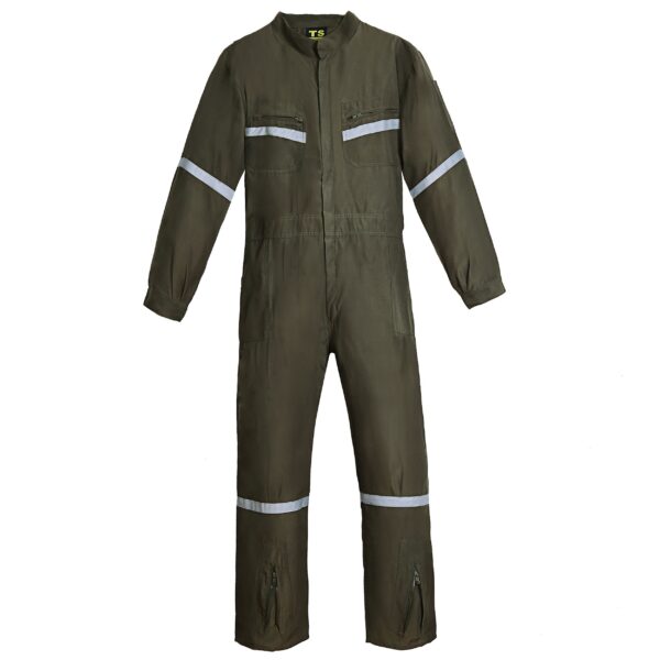 OVEROL PILOTO POPLIN VERDE MUSGO CON REFLECTANTE