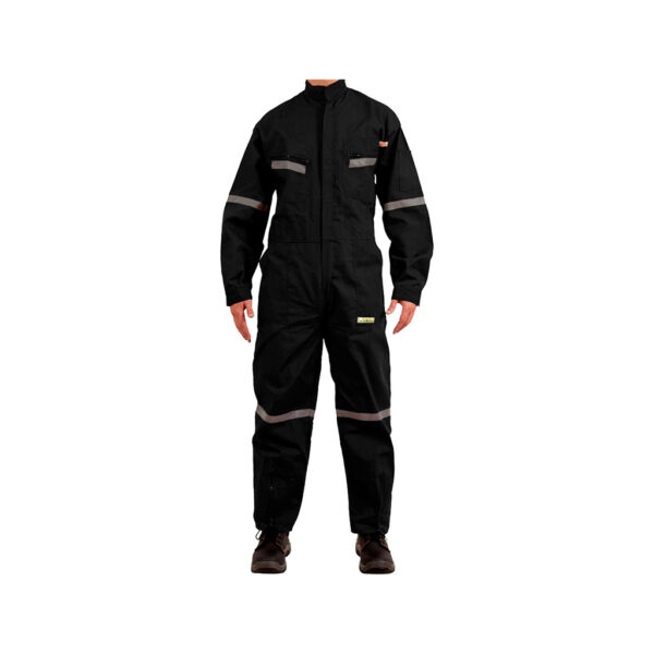 OVEROL PILOTO POPLIN NEGRO CON REFLECTANTE