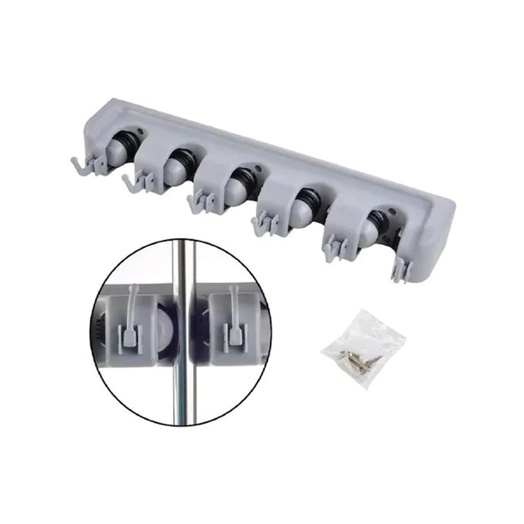 SOPORTE ESCOBILLON DE PARED 5 POSICIONES