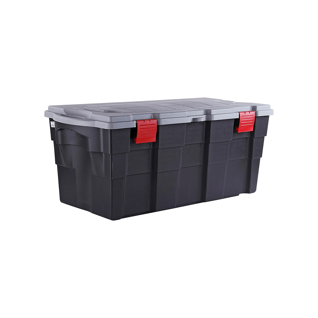 BAÚL ORGANIZADOR 45X40X94 CM 100 LTS NEGRO GRIS
