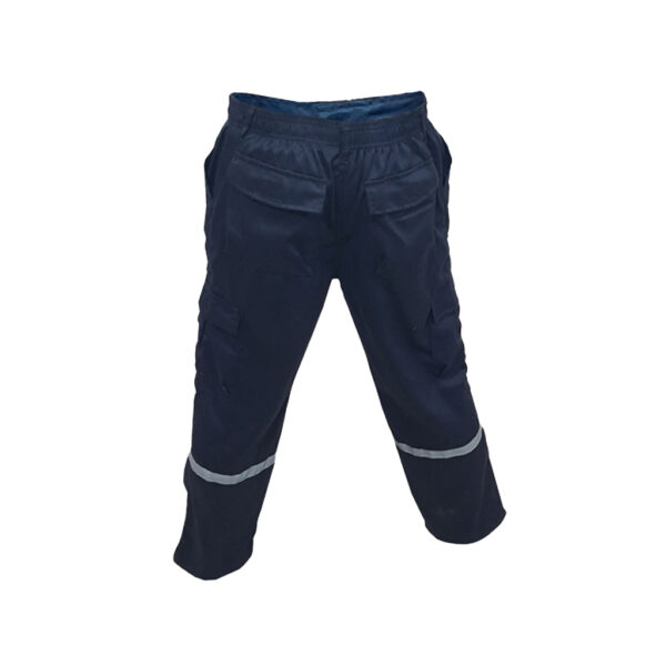 PANTALÓN GABARDINA CARGO CON HUINCHA REFLECTANTE GRIS - Imagen 2