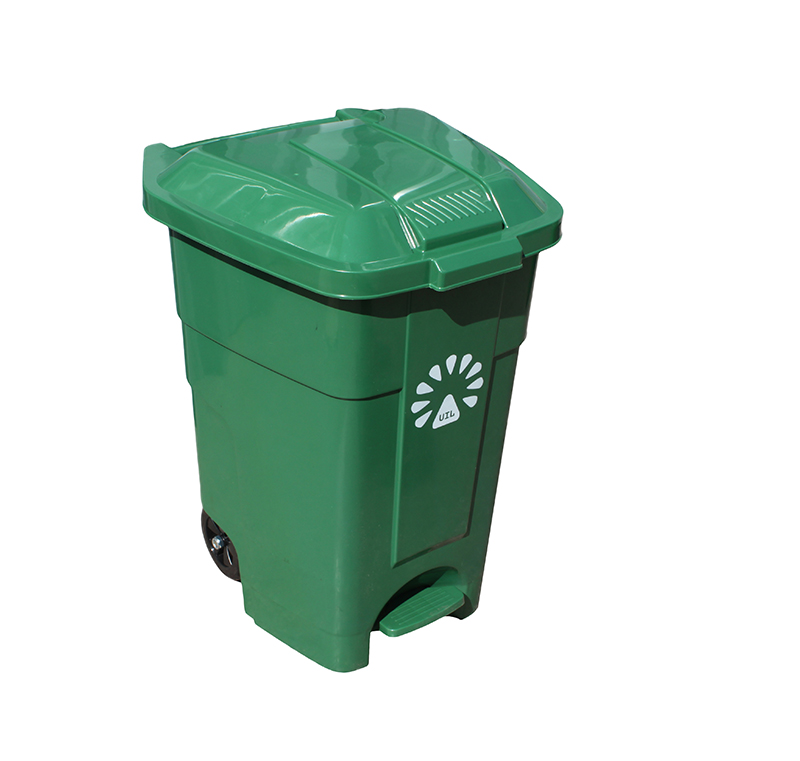 BASURERO CONTENEDOR 50 LITROS CON PEDAL Y RUEDAS