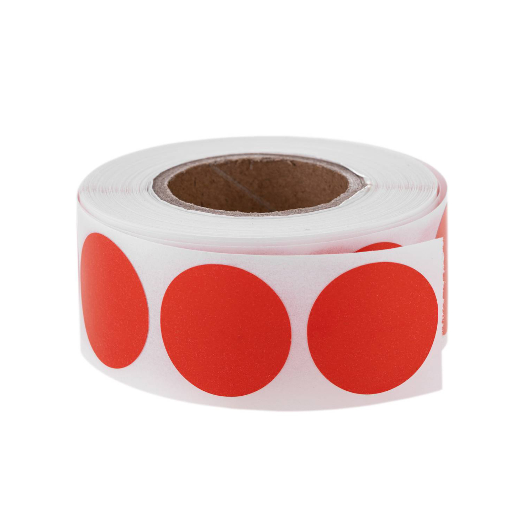 ROLLO ETIQUETA REDONDA COLORES