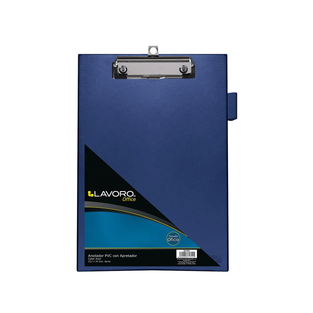 ANOTADOR SIMPLE PVC OFICIO AZUL LAVORO